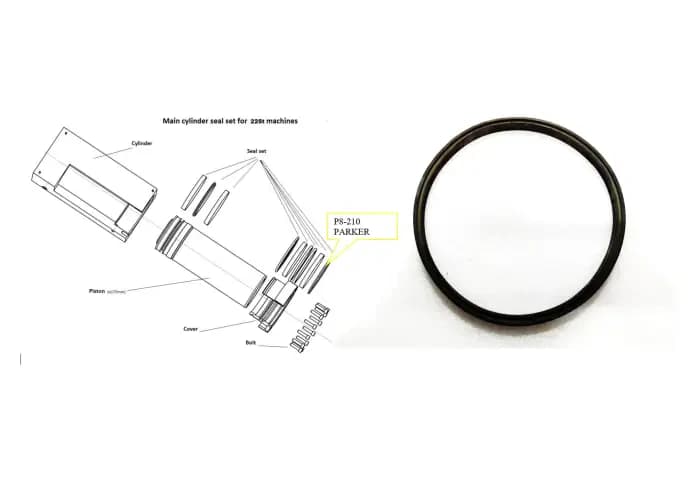 Грязесъемное кольцо P8-210 PARKER