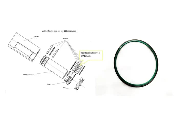 Уплотнительное кольцо OD210008300171D PARKER, 225T