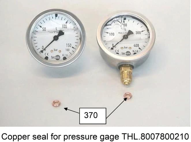 Медное уплотнительное кольцо для манометра THL.8007800210
