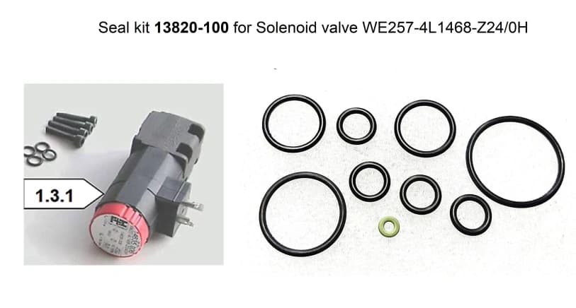 Комплект уплотнений электромагнитного клапана 13820-100