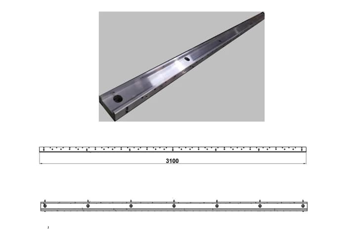 Стол крепления Т-образных матриц, длина 3100 мм