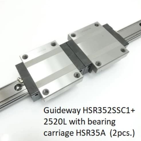 Направляющая HSR352SSC1+2520L с линейными подшипниками HSR35А (2 шт.)