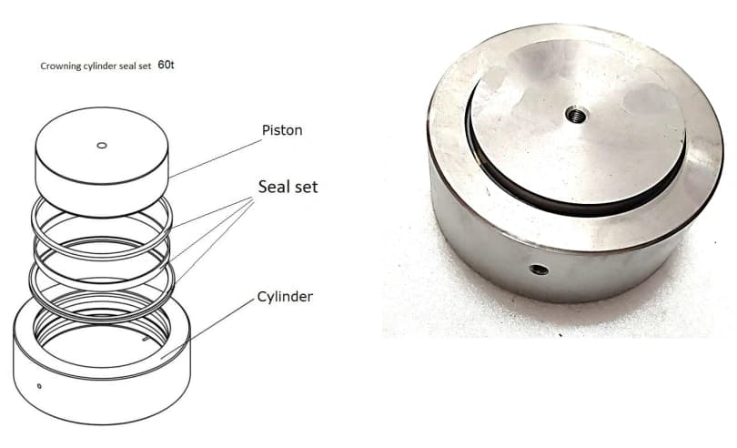 Гидроцилиндр системы бомбирования для гибочных станков 60Т 