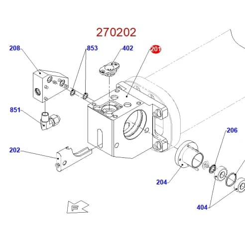 Корпус нижнего ролика MV. Реплика 270202