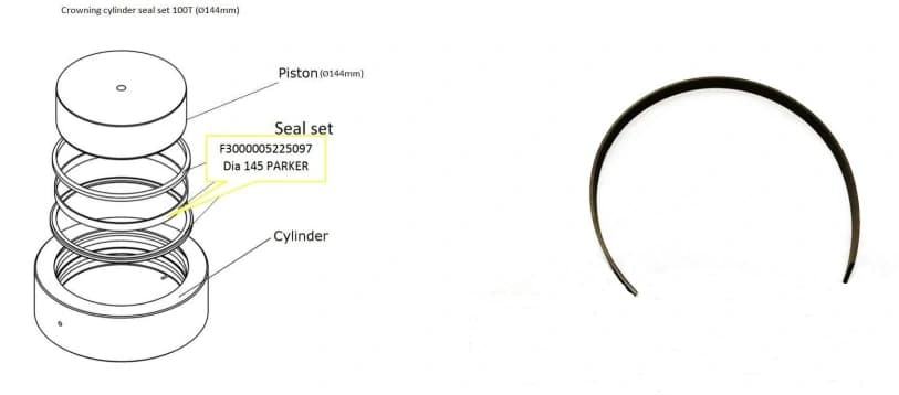 Направляющее кольцо F3000005225097 Dia 145 PARKER