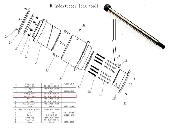Упорный винт T02-18,001,000-21A