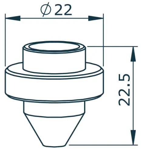 Сопло одинарное Ø3.0 для Mitsubishi LVP, Amada X1 (71800021- BQ943D157H04, AM326-0021)