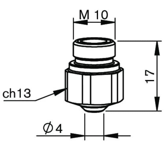 Двойное сопло Ø1.0 (3-16058 NK10 - 15, BY310-0001X)