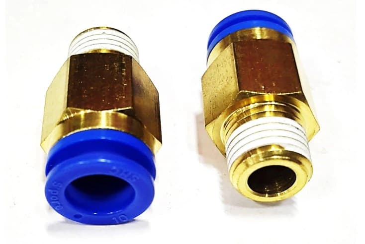 Штуцер резьбовой для соединения пневматических трубопроводов KQH10-02S