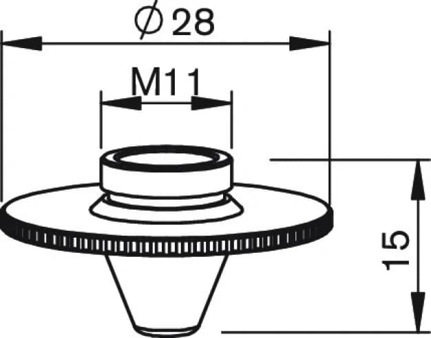 Сопло одинарное Ø0.8 (281590-P0591-569-00008, PT350-1590X)