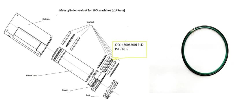 Уплотнительное кольцо AM00095, 100T
