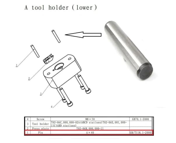 Штифт 6х40, GB/T118.1-2000