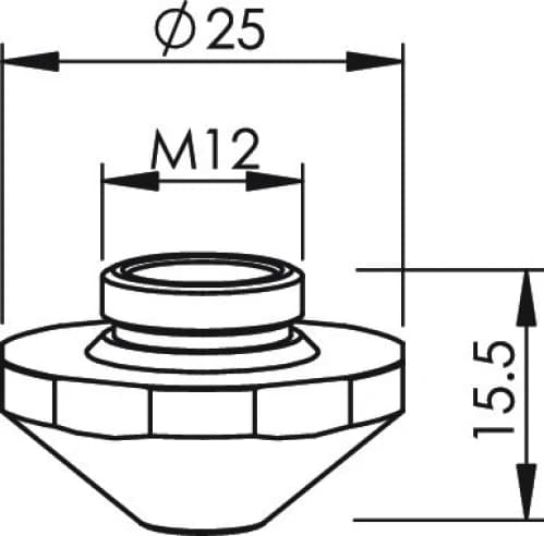 Сопло одинарное Ø1.7 EAA (1324864, TR407-4864X)