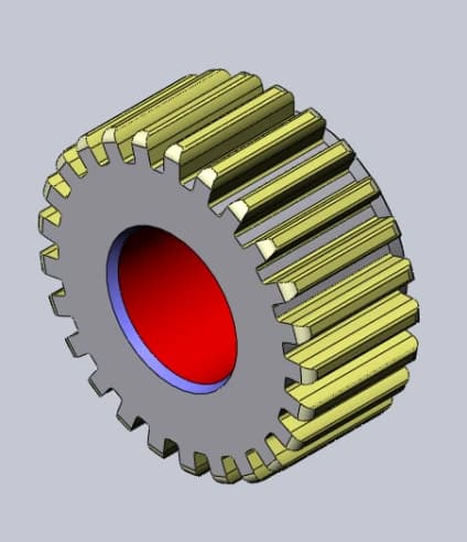 Шестерня мотора револьвера на 25 зубьев