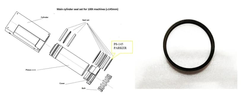 Грязесъемное кольцо P8-145 PARKER