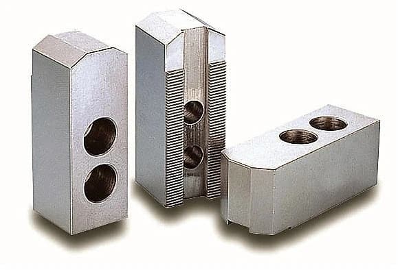 Cтальные мягкие дюймовые накладные кулачки (3 шт.) для гидравлических патронов ⌀210 мм, 90x35х40 мм, паз 17 мм, МЦ 23 мм, М12, гребенка 1/16"x90