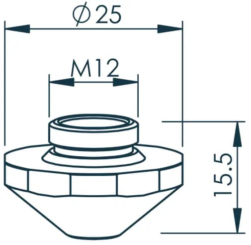 Сопло одинарное Ø2.7 EAA (1324867, TR407-4867)