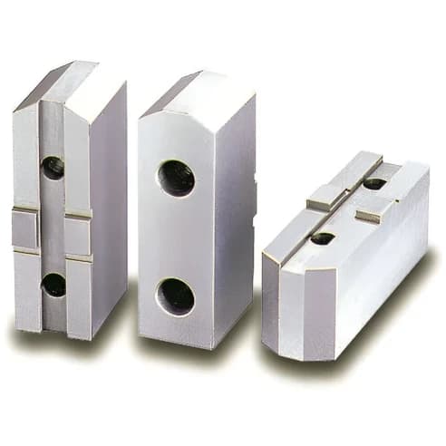 Cтальные мягкие накладные заостренные кулачки (3 шт.) для ручных патронов ⌀305 мм, 125x54х42 мм, паз 12,7 мм, МЦ 19,3 мм, М12