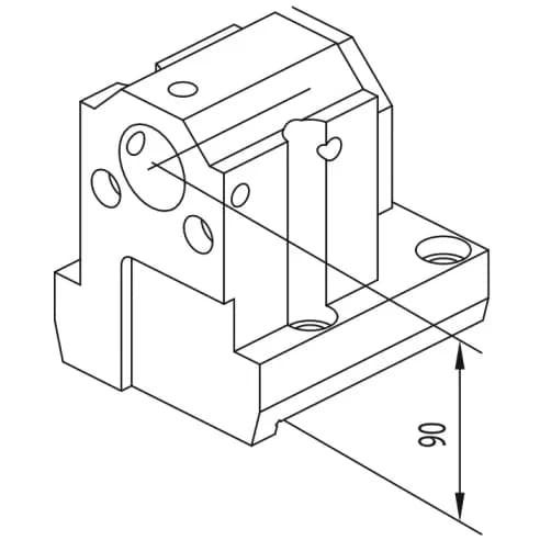 Держатель расточных резцов и корпусных сверл Ø32 мм, BMT60 OKUMA, H=90 мм