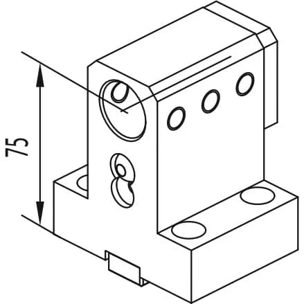 Держатель расточных резцов и корпусных сверл Ø25 мм, BMT44 NAKAMURA, H=75 мм