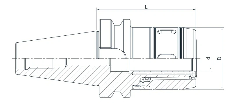 Патрон фрезерный (силовой) AdvaCut BBT40 D25 мм; MAS403/BBT; AD; G6,3; H=100