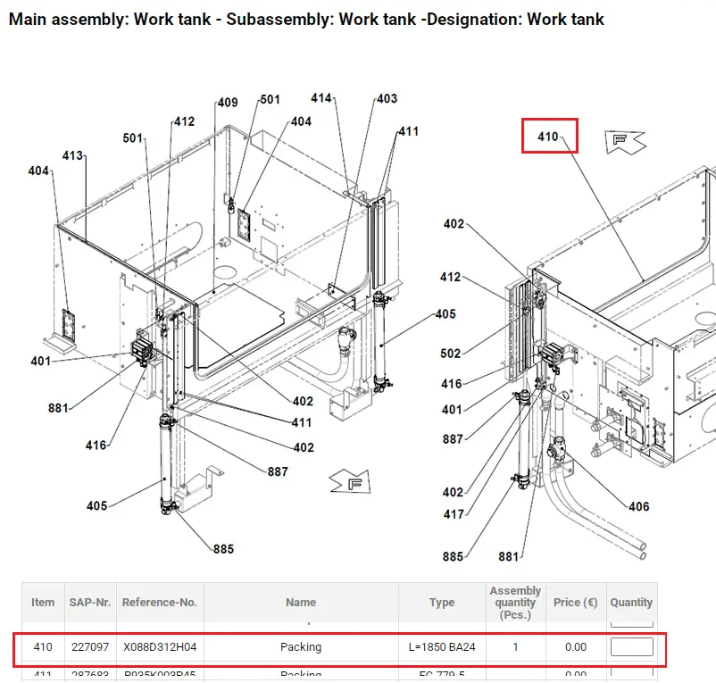 Уплотнение двери рабочей ванны станка  MV2400, материал специальная резина, длина 1850 мм. Реплика X088D312H04.