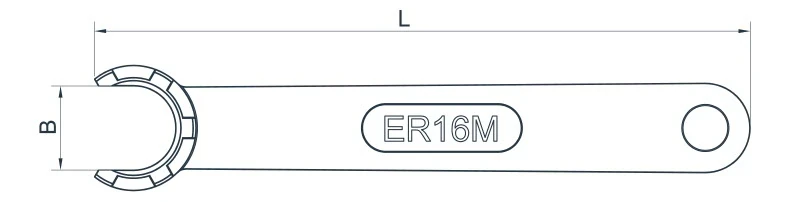Ключ для цангового патрона ER16 с мини-гайкой