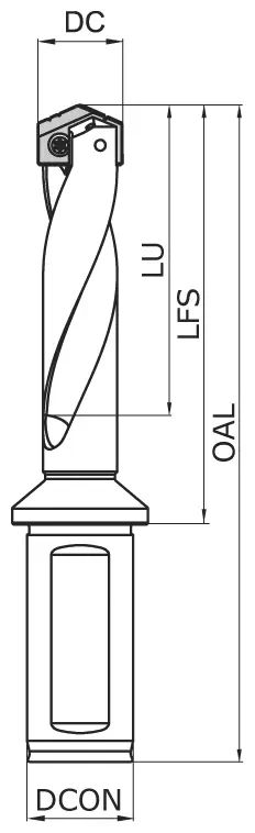 Корпус сверла DP01-0125D07-W20MC0150