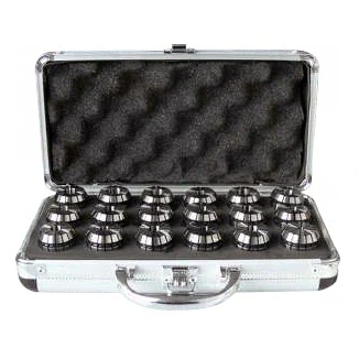 Комплект высокоточных цанг ER16, ø1-10 мм (10 шт.), макс. биение 0,005 мм