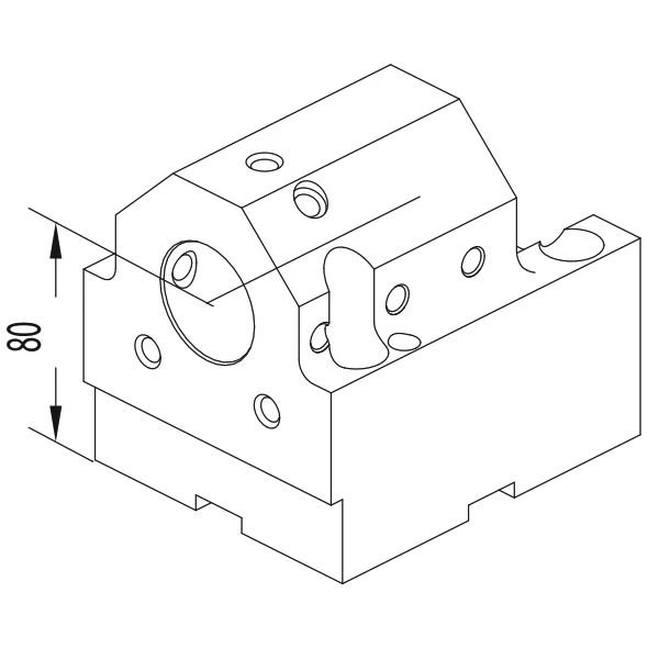 Держатель расточных резцов и корпусных сверл Ø40 мм, BMT40 DMG MORI, H=80 мм