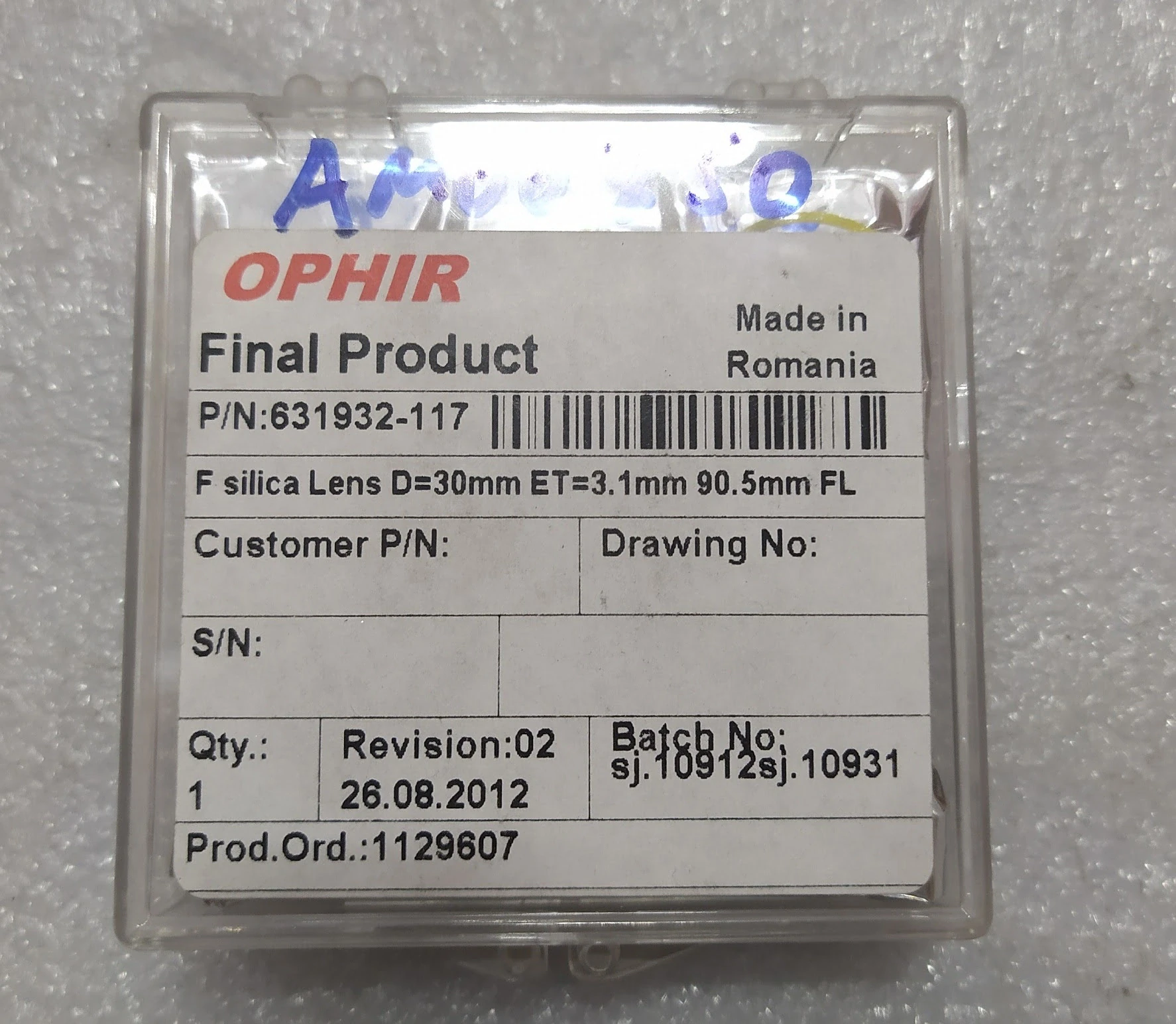 Линза фокуса верхняя 631932-117 для AML-500F