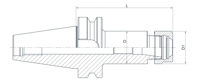 Цанговый патрон c шестигранной гайкой AdvaCut BT40 ER25, ø2-16 мм, H=70; MAS403/BT; AD; G6,3