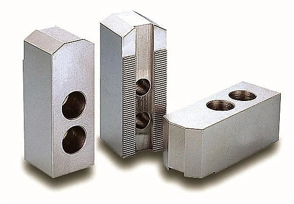 Cтальные мягкие накладные заостренные кулачки (4 шт.) для гидравлических патронов ⌀210 мм, 95x35х38 мм, паз 14 мм, МЦ 25 мм, М12