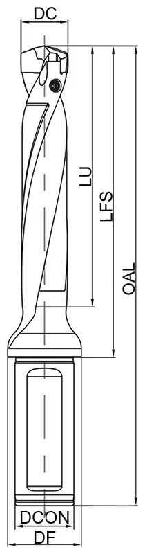 Корпус сверла DH01-0100D05-W16DH0104