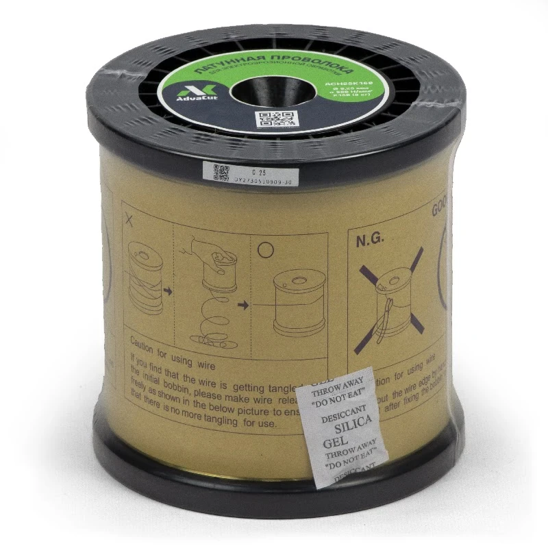 Латунная проволока AdvaCut для электроэрозии, Ø 0,25 мм, σ 900 Н/мм2, катушка K160, 8 кг