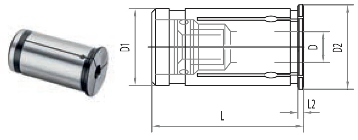 Цанга для гидравлического патрона, D=12, d=3мм