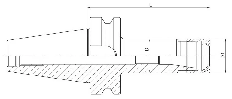 Цанговый патрон c мини гайкой AdvaCut BBT50 ER20, ø1-13 мм, H=100; MAS403/BT; AD; G6,3