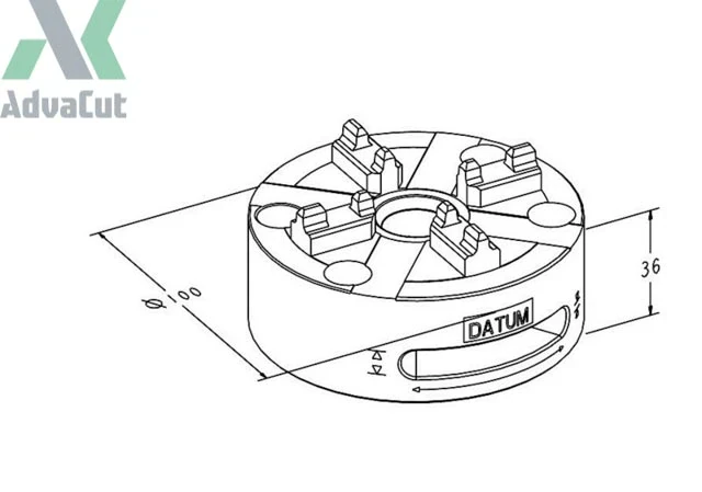 Патрон Quick chuck, типоразмер ITS100/50, с ручным зажимом