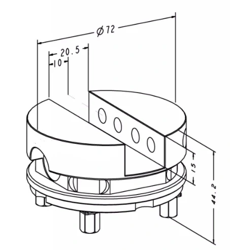 Пазовый электрододержатель ITS совместимый, Ø72мм
