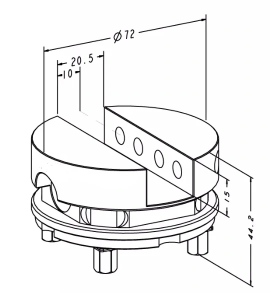 Пазовый электрододержатель ITS совместимый, Ø72мм
