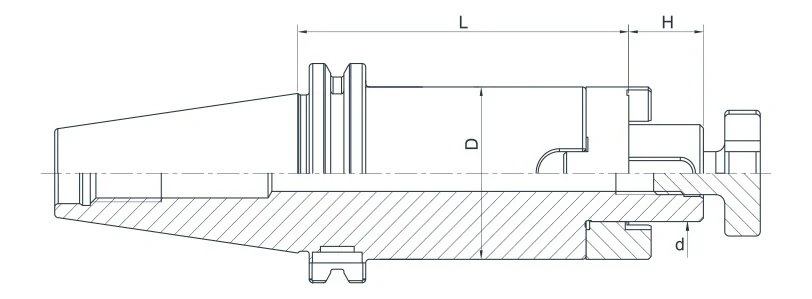Комбинированный держатель AdvaCut для торцевых фрез SK50, посадочный ø32мм, L=55мм; DIN69871; AD; G6,3
