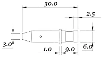 Керамическая направляющая для электрода диаметром  0,1 мм
