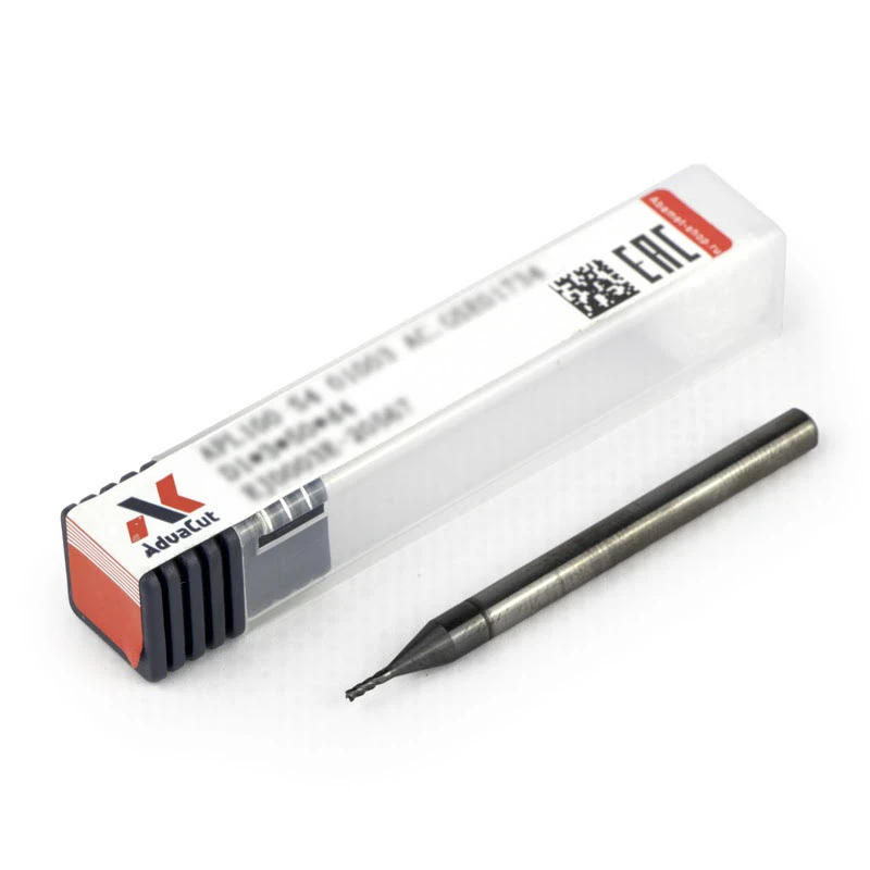 Фреза концевая твердосплавная APL100-SQCM4-010-003-000, ØD 1 мм