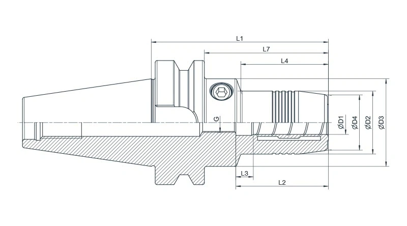 Гидропластовый патрон AdvaCut BBT40, отверстие ø20мм, L=90мм; MAS403/BBT; AD; G2.5