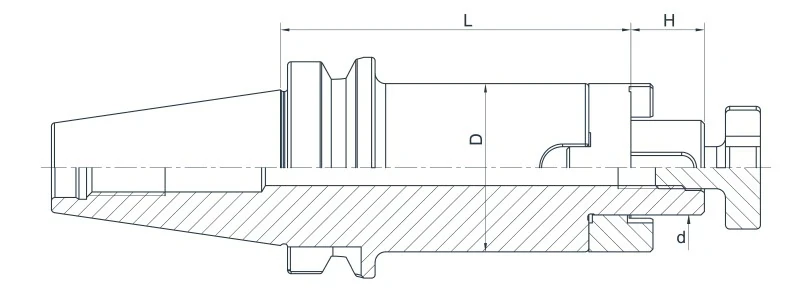 Комбинированный держатель AdvaCut для торцевых фрез BT40, посадочный ø32 мм, L=100мм; MAS403/BT; AD; G6,3;