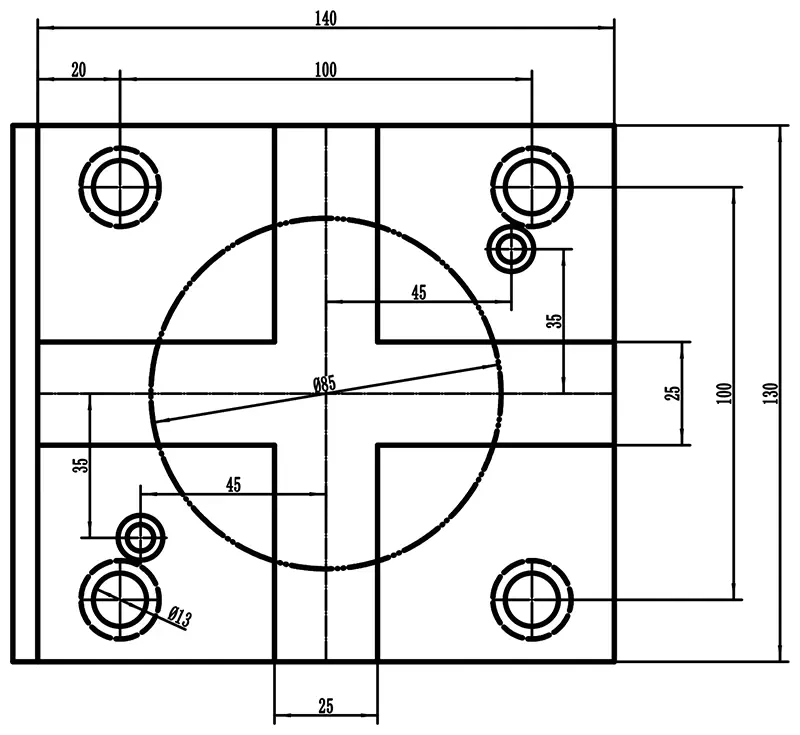 Держатель осевых резцов 32х32 мм, BMT85, H=107 