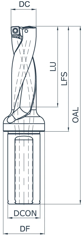 Корпус сверла DI01-0325D04-W40QP09