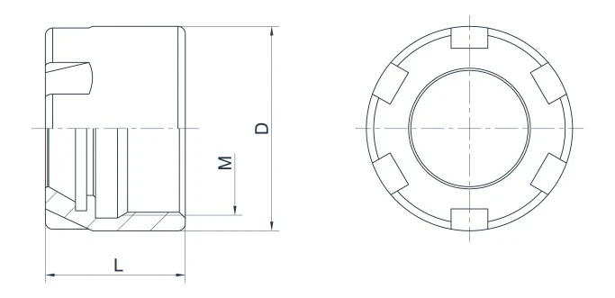Зажимная МИНИ гайка для цангового патрона ER20, M24x1