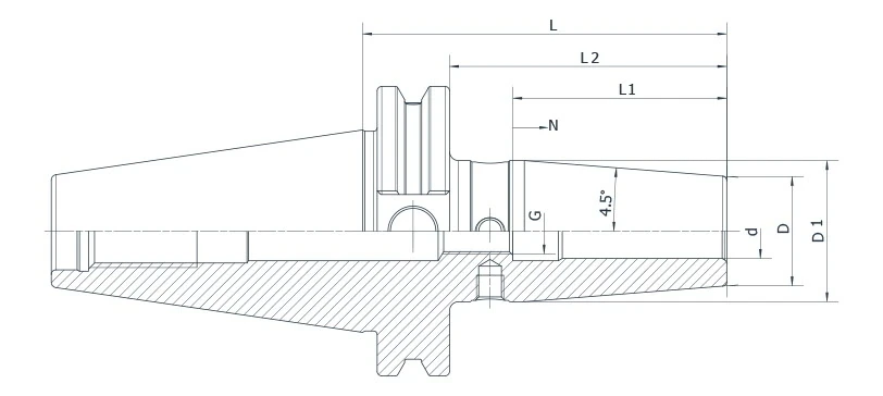Термозажимной патрон AdvaCut SK50, ø=16мм, H=120мм, с уклоном 4.5°; DIN69871; G2.5