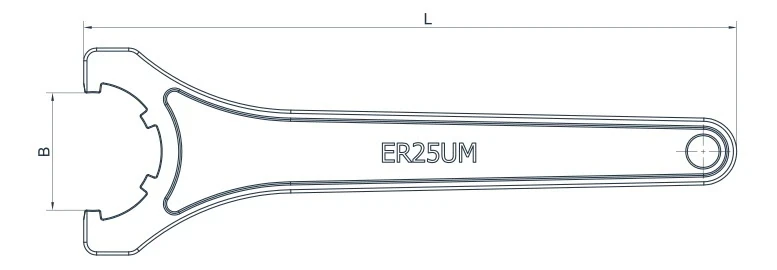 Ключ для цангового патрона ER25 со стандартной UM гайкой